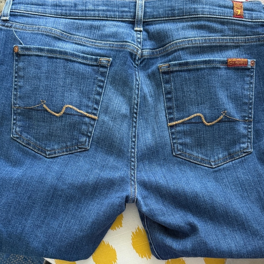 7 For All Mankind Women's Light Blue Skinny Jeans - Picture 5 of 8